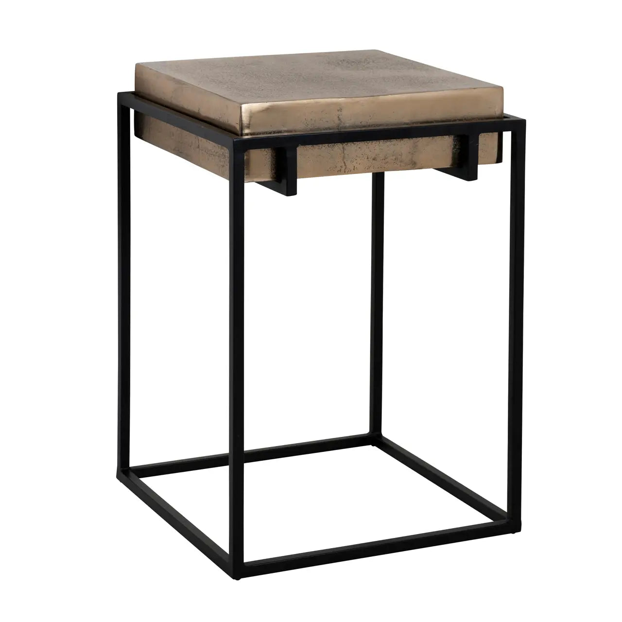 Richmond Interiors Calloway Champagne Gold End Table   Nicholas John Interiors
