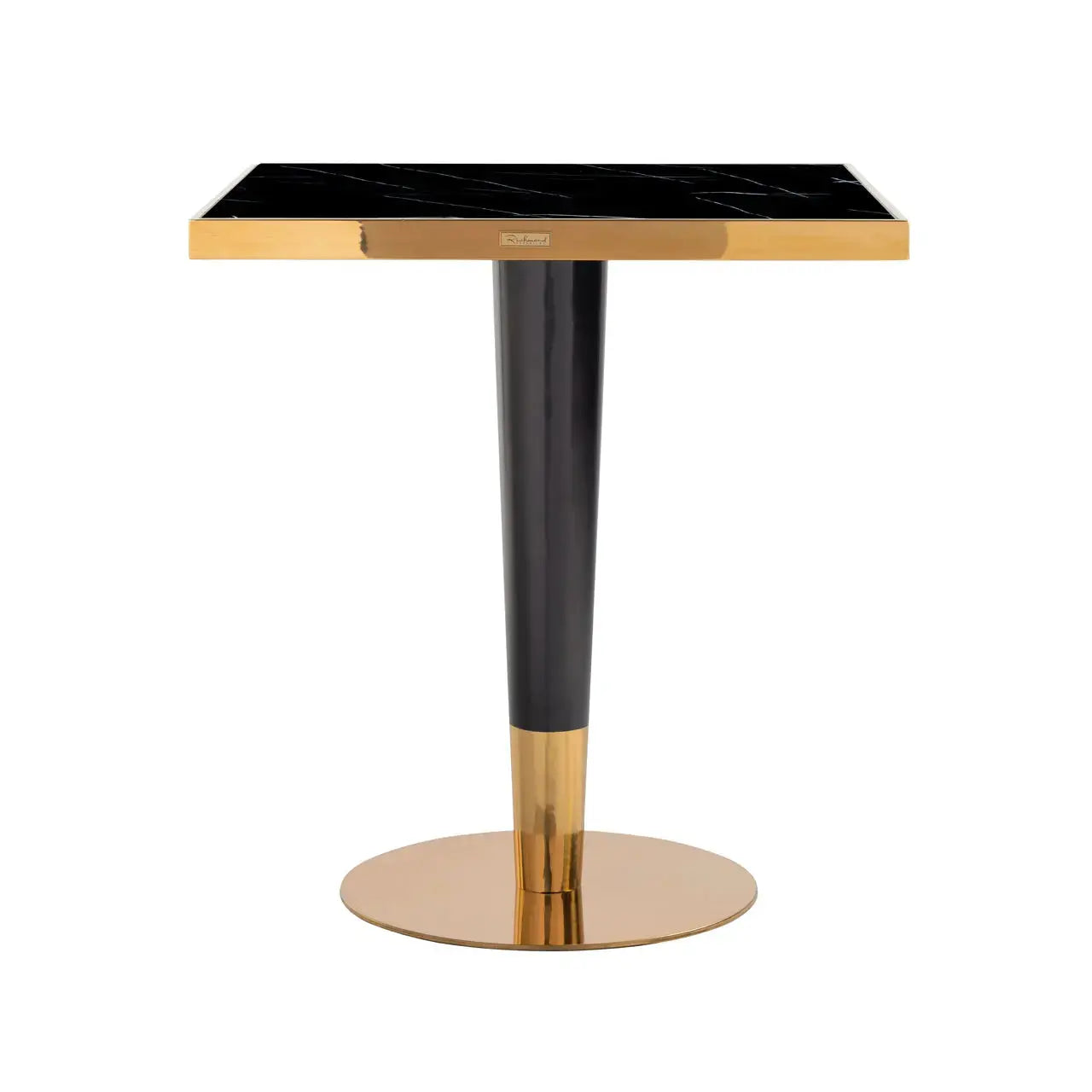 Richmond Interiors Can Roca Bistro Table in Black and Gold   Nicholas John Interiors