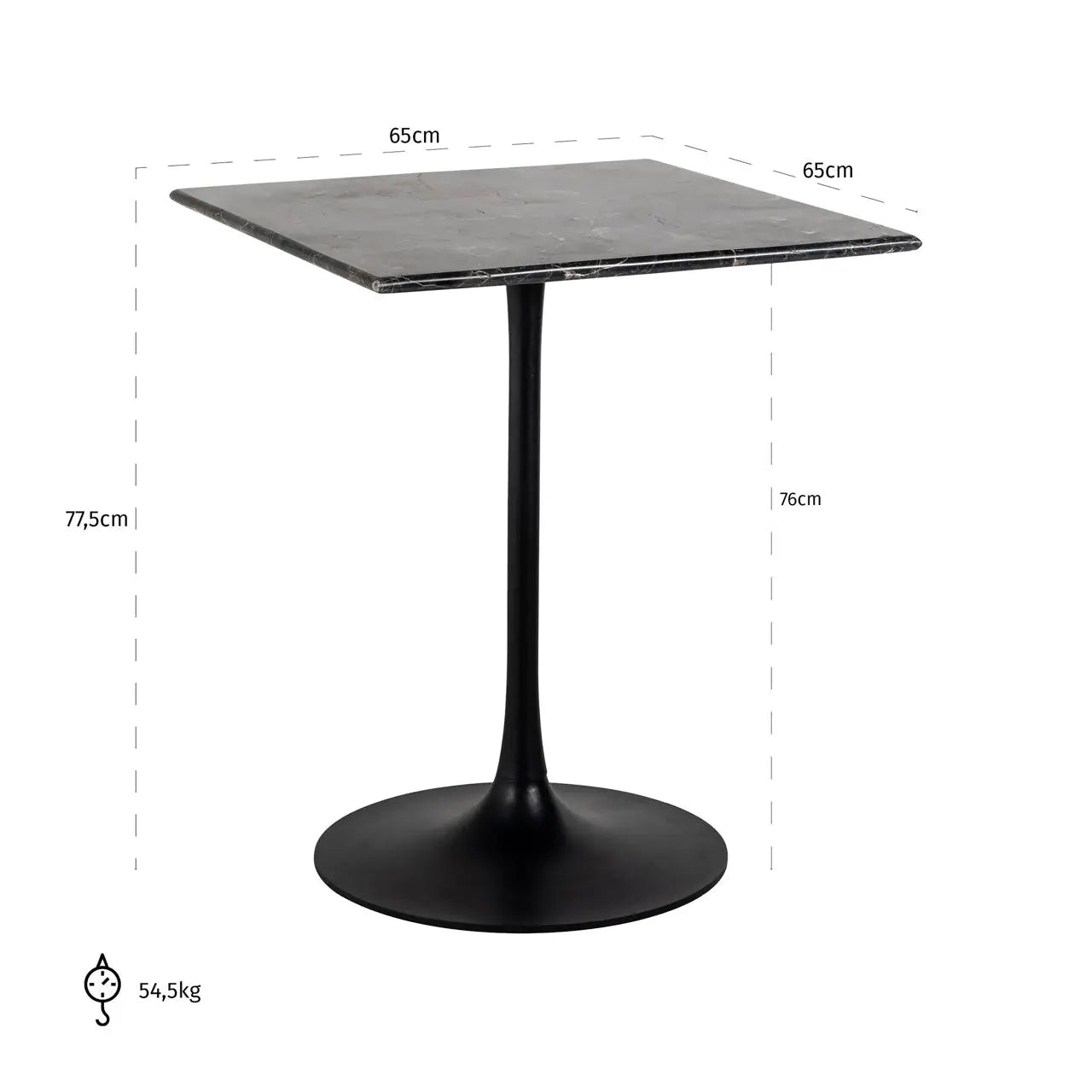 Richmond Interiors Carlten Bistro Table in Brown