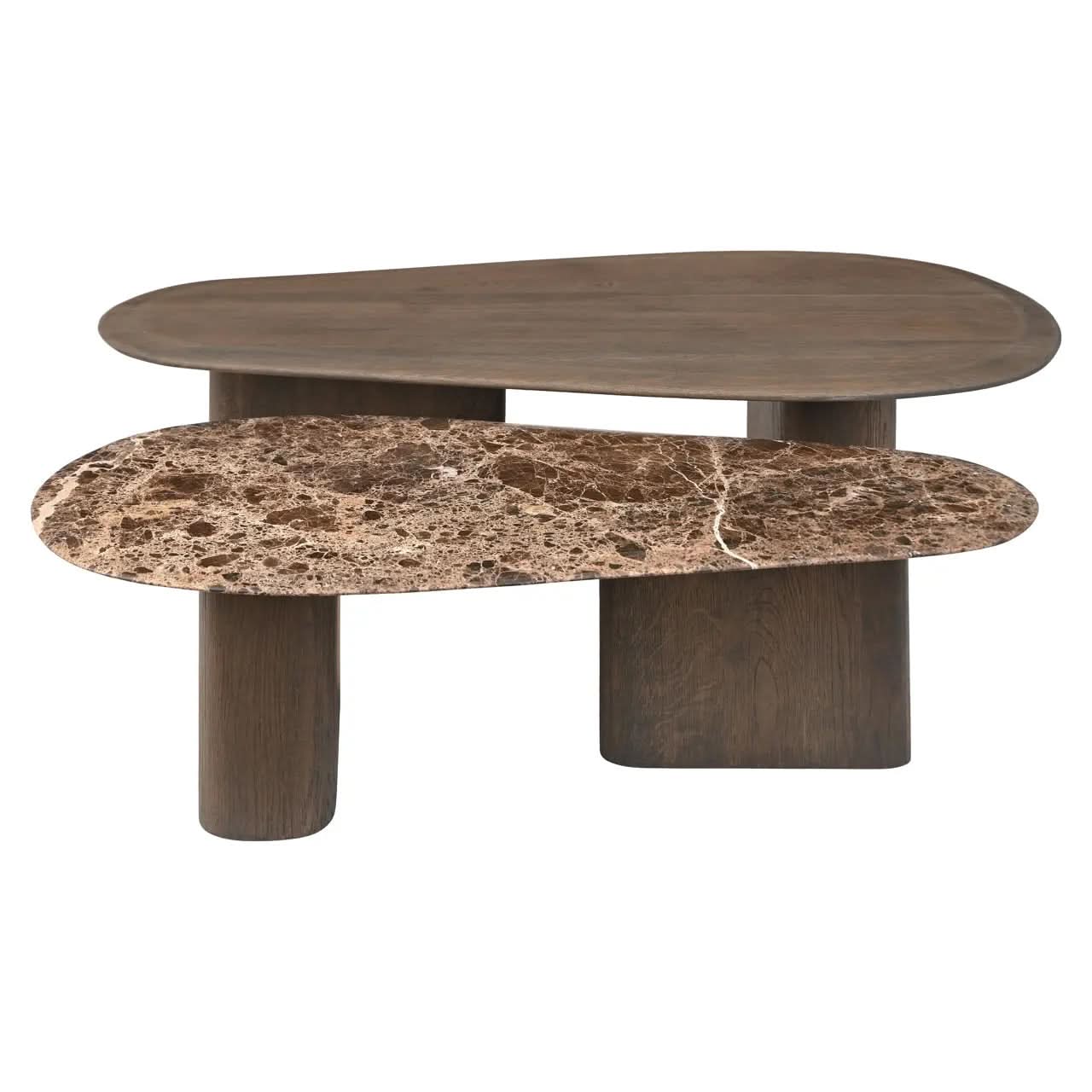 Richmond Interiors Castello Smoked Charchoal Coffee Table (Set of 2)   Nicholas John Interiors