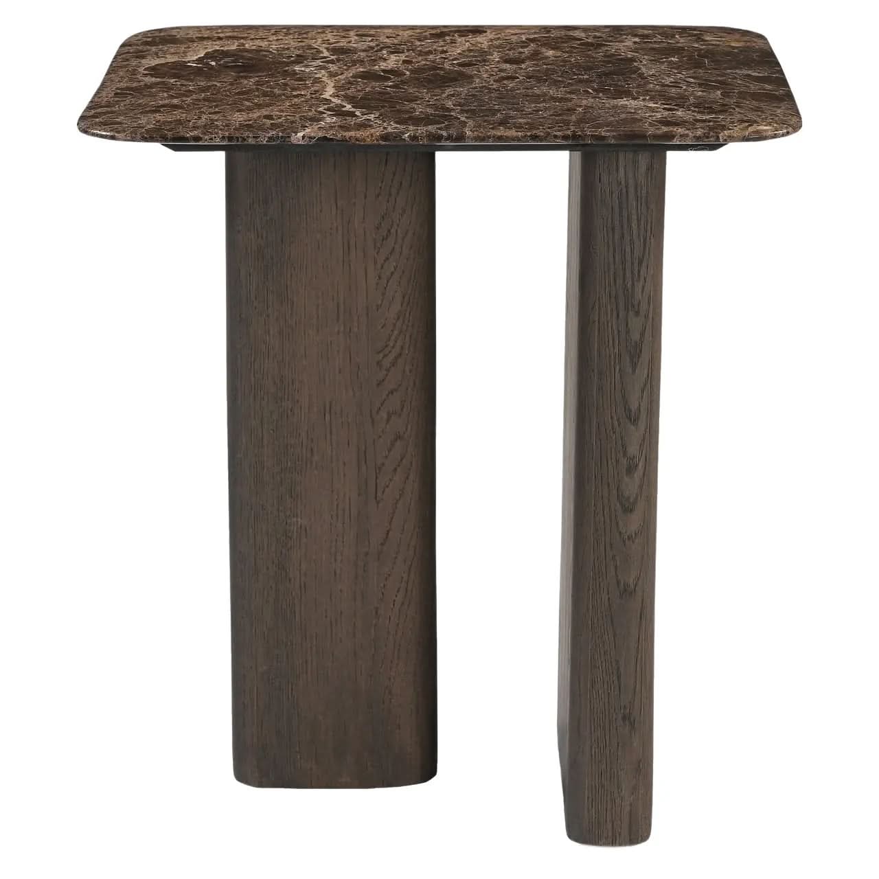 Richmond Interiors Castello Smoked Charchoal Marble Top End Table   Nicholas John Interiors