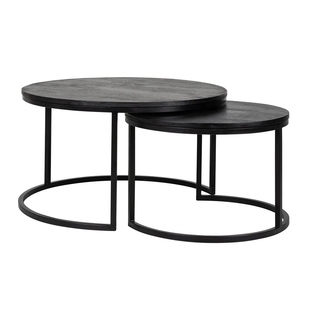 Richmond Interiors Catana Set of 2 Coffee Table in Black  Nicholas John Interiors
