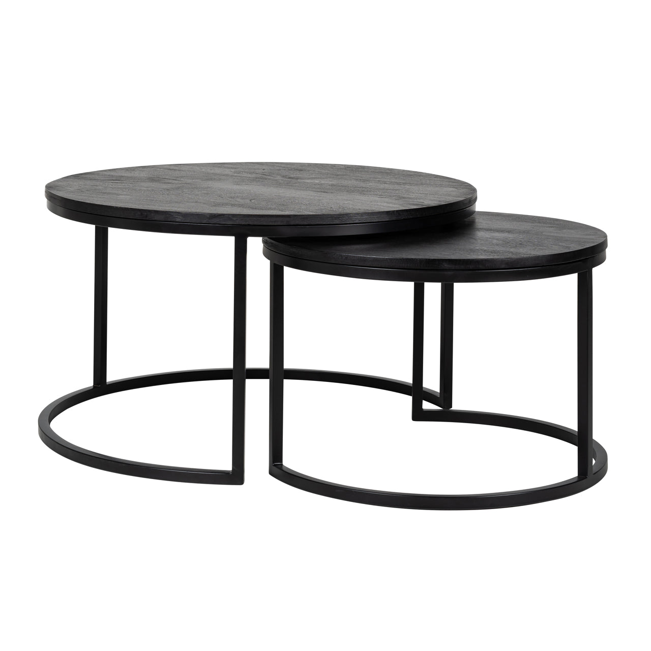 Richmond Interiors Catana Set of 2 Coffee Table in Black  Nicholas John Interiors