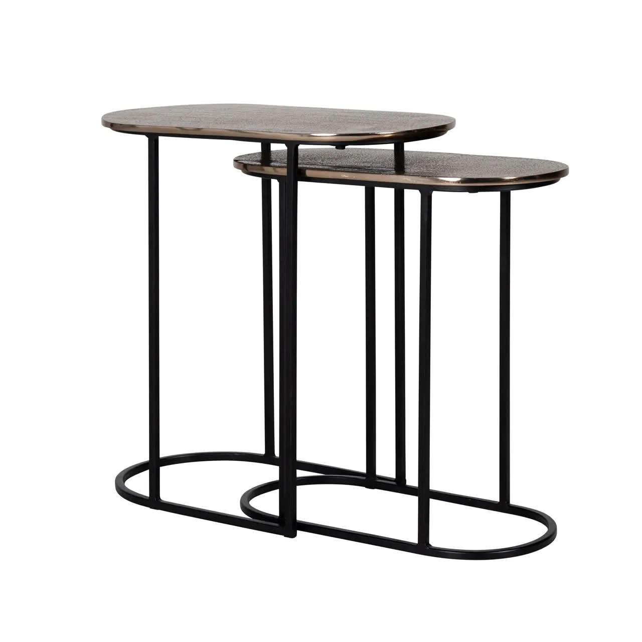 Richmond Interiors Chandon Champagne Gold End Table (Set of 2)   Nicholas John Interiors