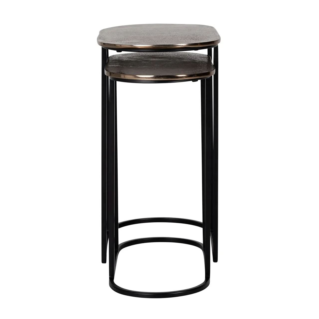 Richmond Interiors Chandon Champagne Gold End Table (Set of 2)   Nicholas John Interiors