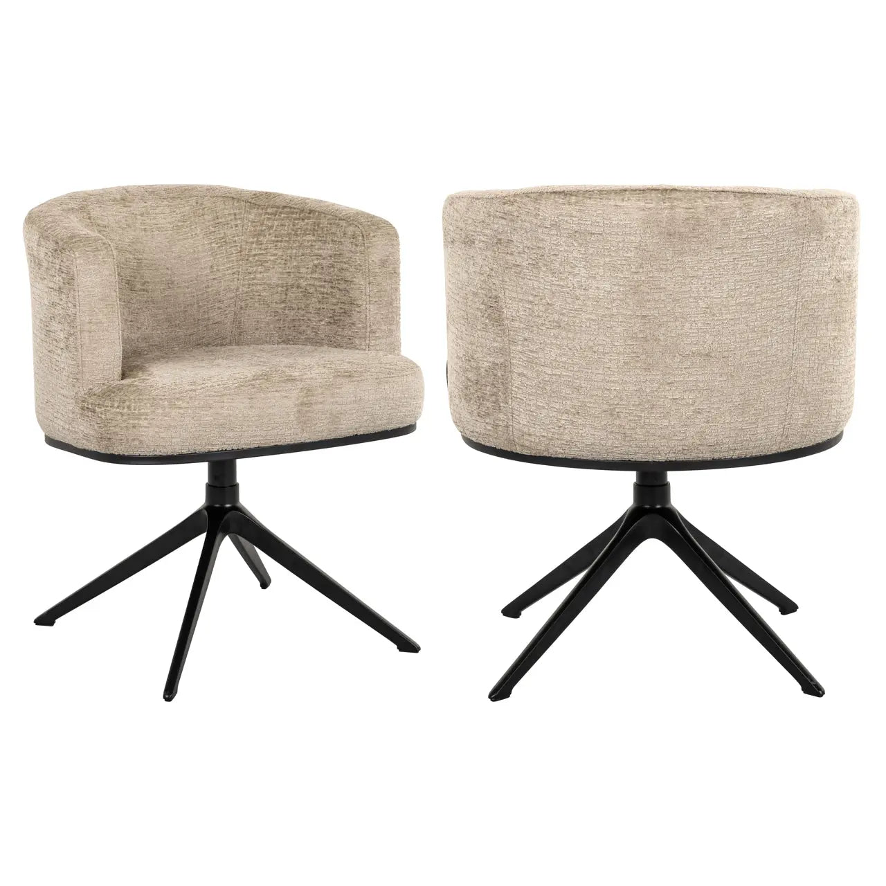 Richmond Interiors Cheyenne Swivel Dining Chair in Desert Fusion  Nicholas John Interiors