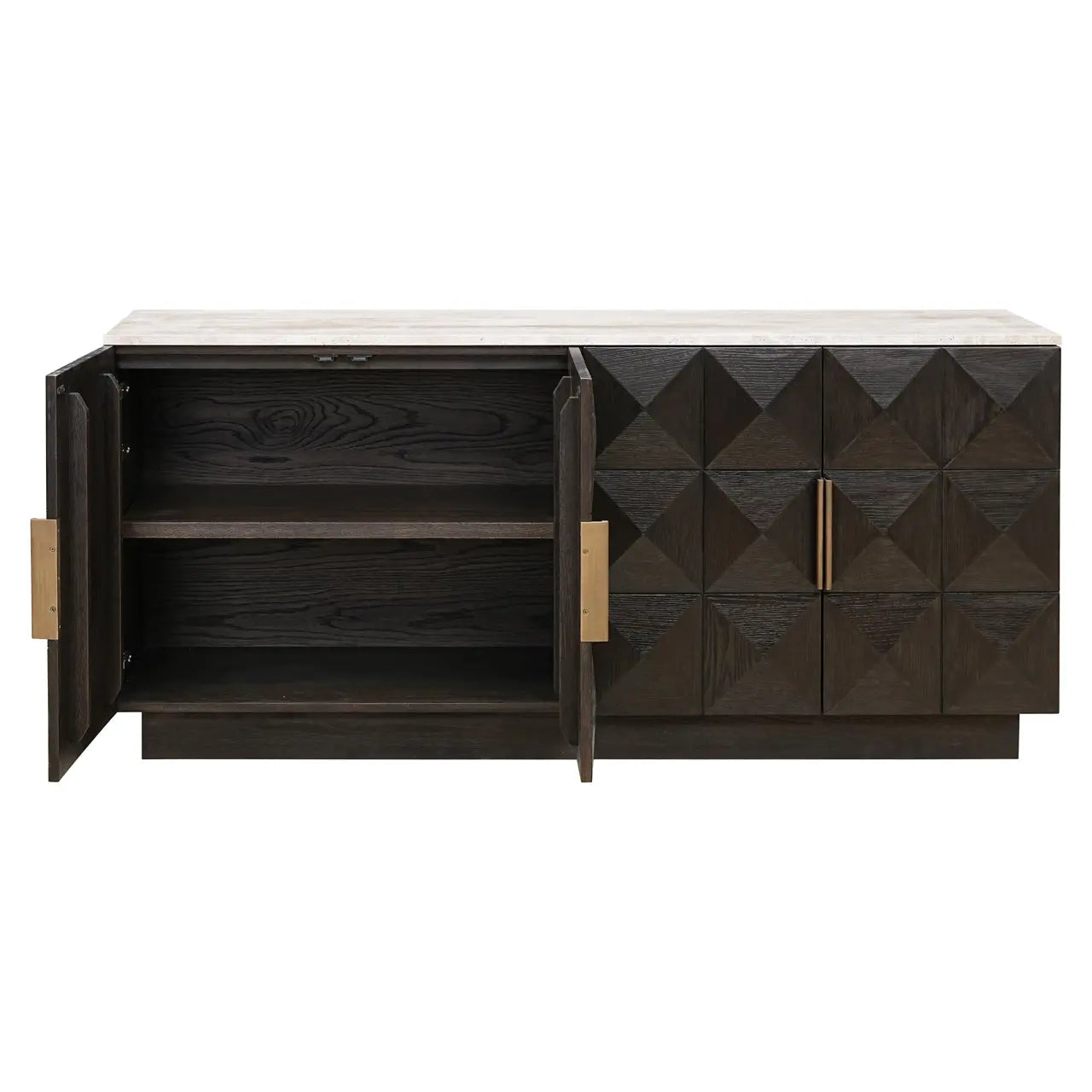Richmond Interiors Claremont 4-Doors Sideboard in Brown  Nicholas John Interiors