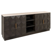 Richmond Interiors Claremont Brown 4-Doors 2-Shelves Sideboard   Nicholas John Interiors