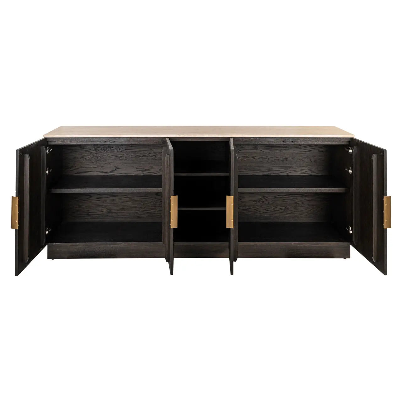 Richmond Interiors Claremont Brown 4-Doors 2-Shelves Sideboard   Nicholas John Interiors