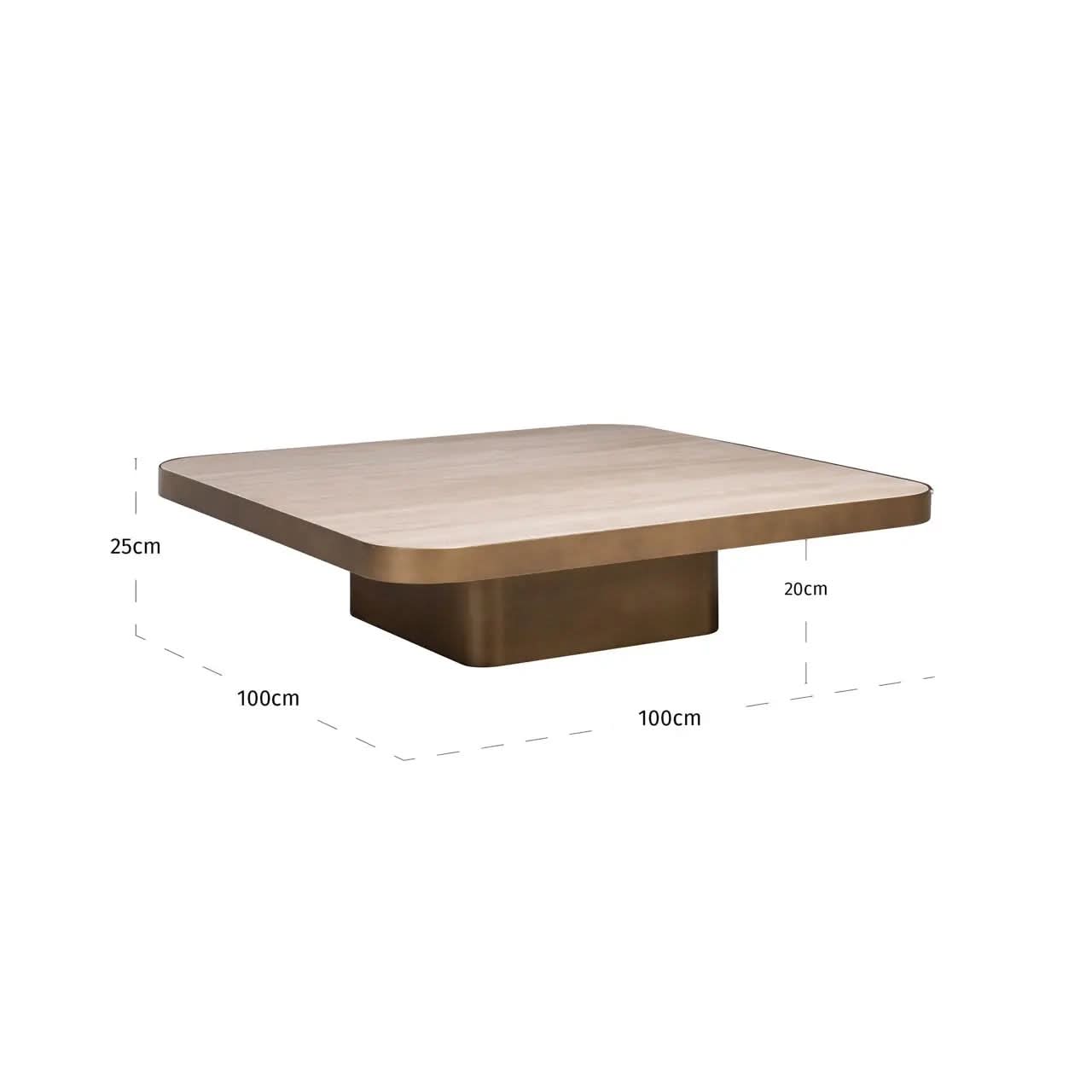 Richmond Interiors Claridge Large Coffee Table in Beige   Nicholas John Interiors