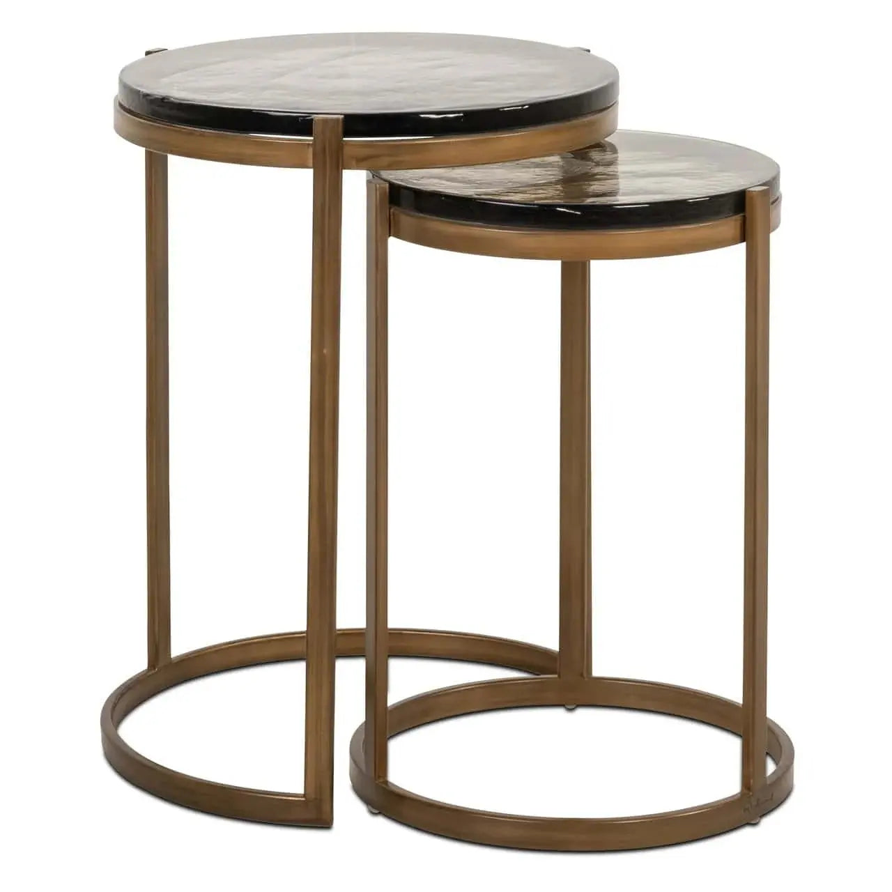 Richmond Interiors Cleo Gold End Table (Set of 2)   Nicholas John Interiors