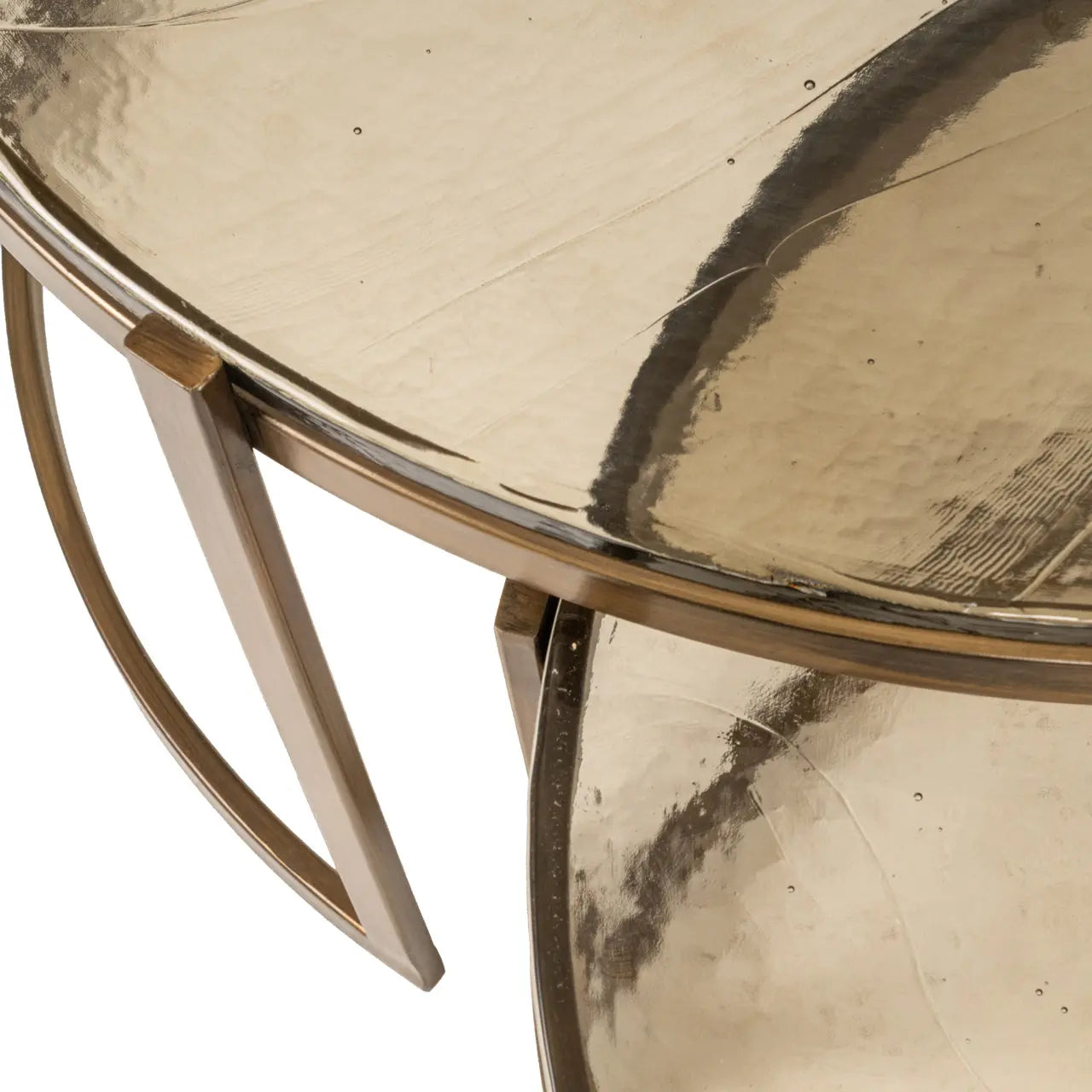 Richmond Interiors Cleo Set of 2 Coffee Table in Gold  Nicholas John Interiors