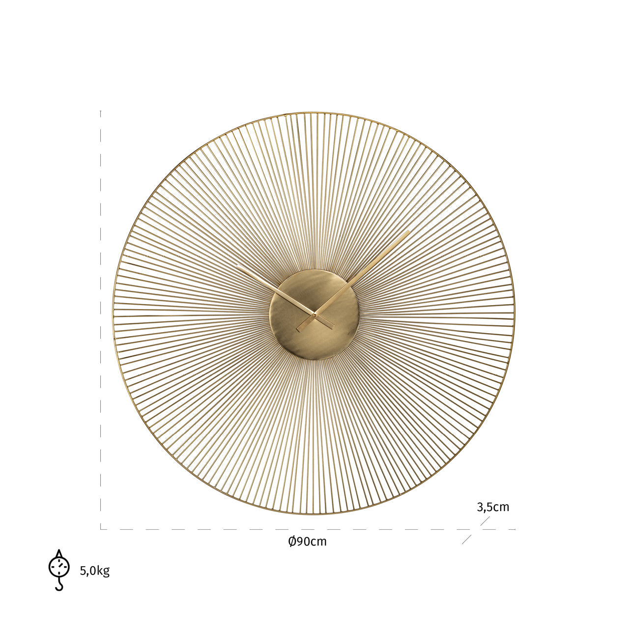 Richmond Interiors Clock Audrey gold  Nicholas John Interiors