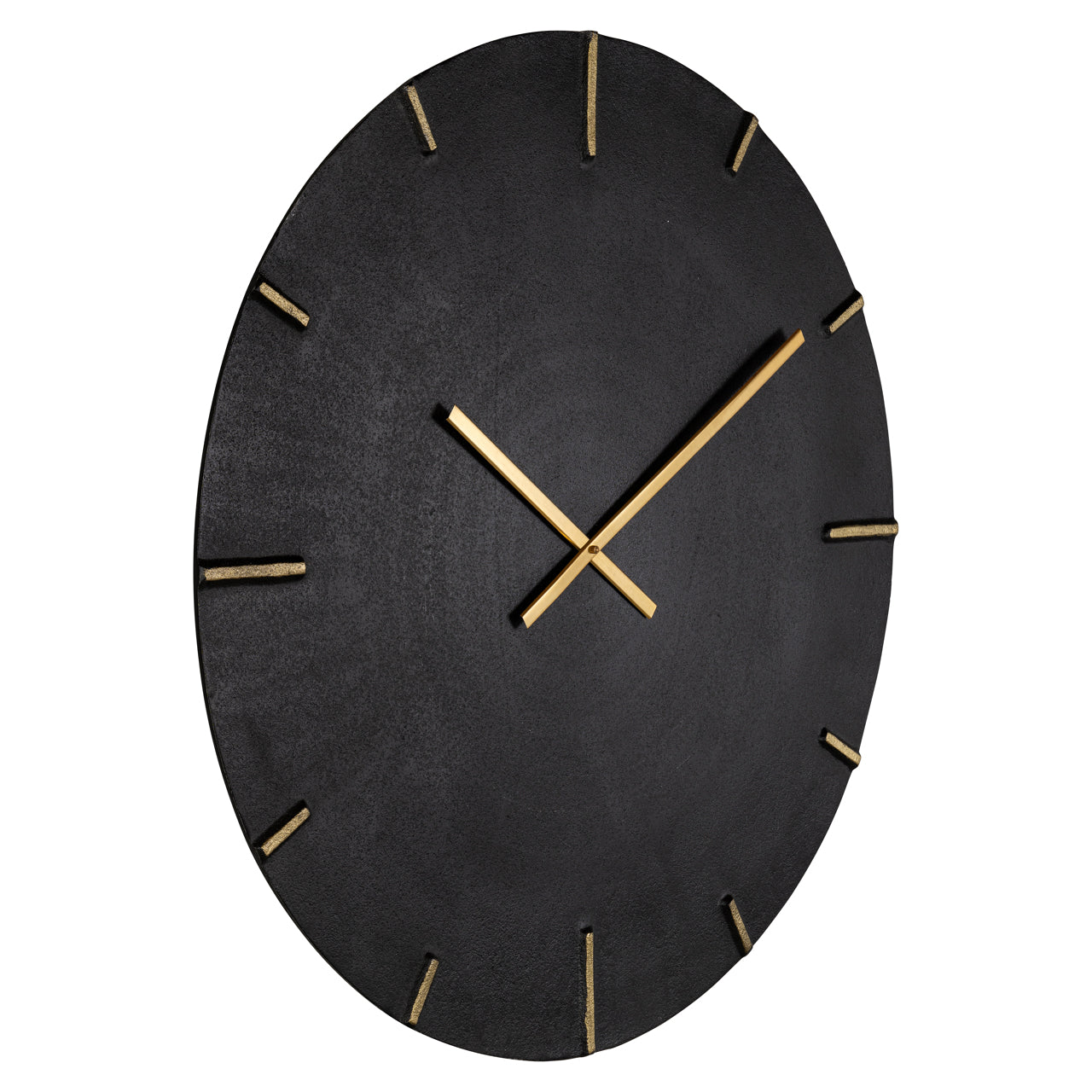 Richmond Interiors Clock Bilal black/gold  Nicholas John Interiors