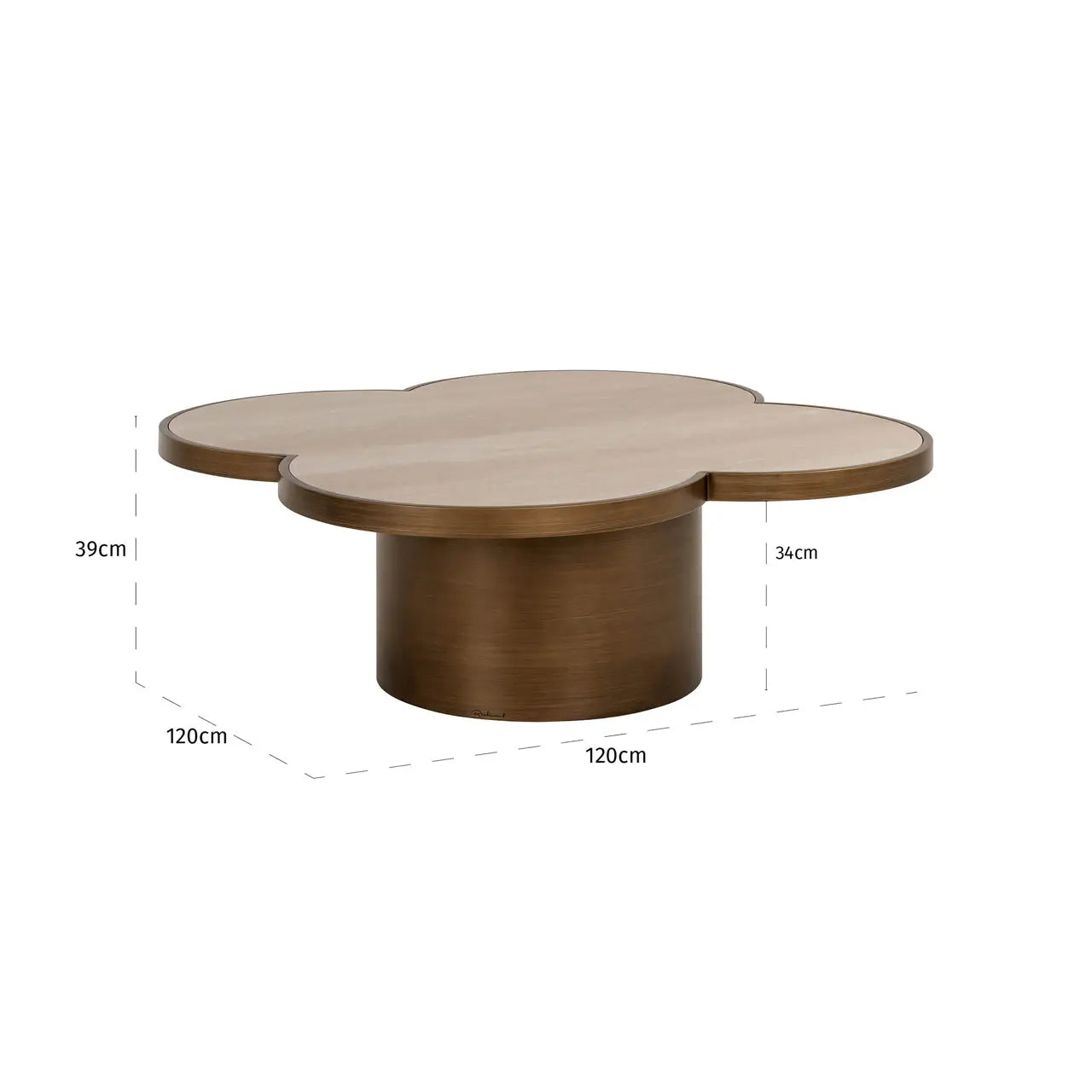 Richmond Interiors Clover Coffee Table in Beige  Nicholas John Interiors
