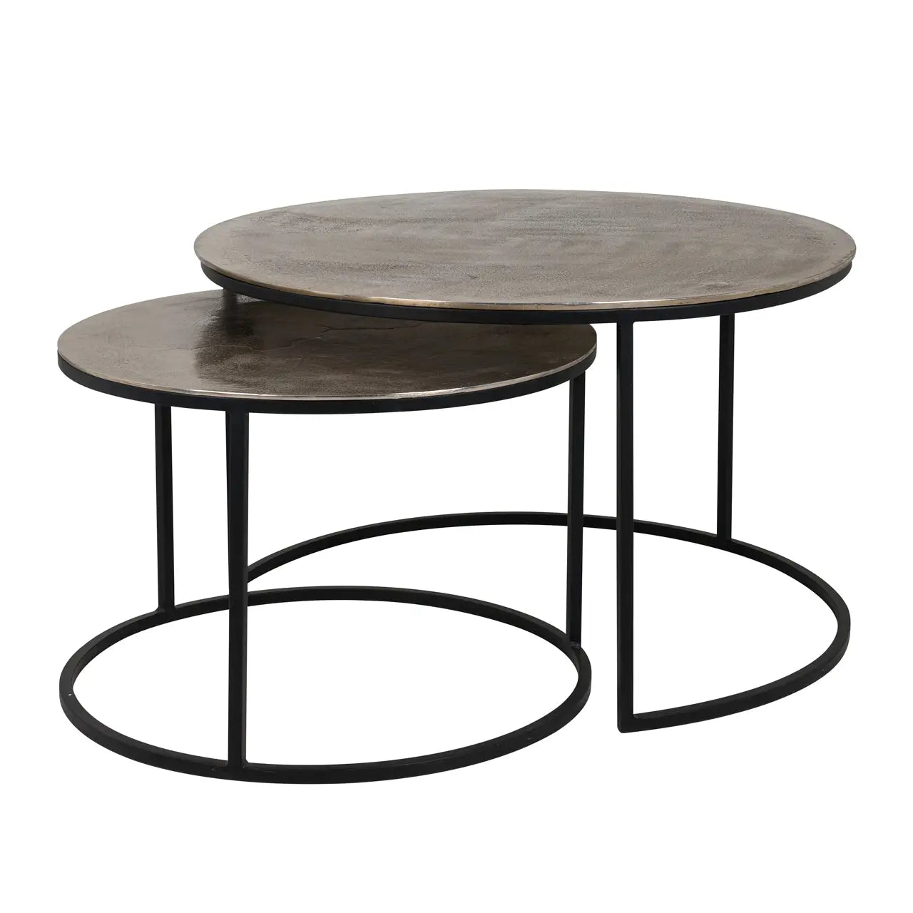 Richmond Interiors Asher Set of 2 Coffee Table in Champagne Gold