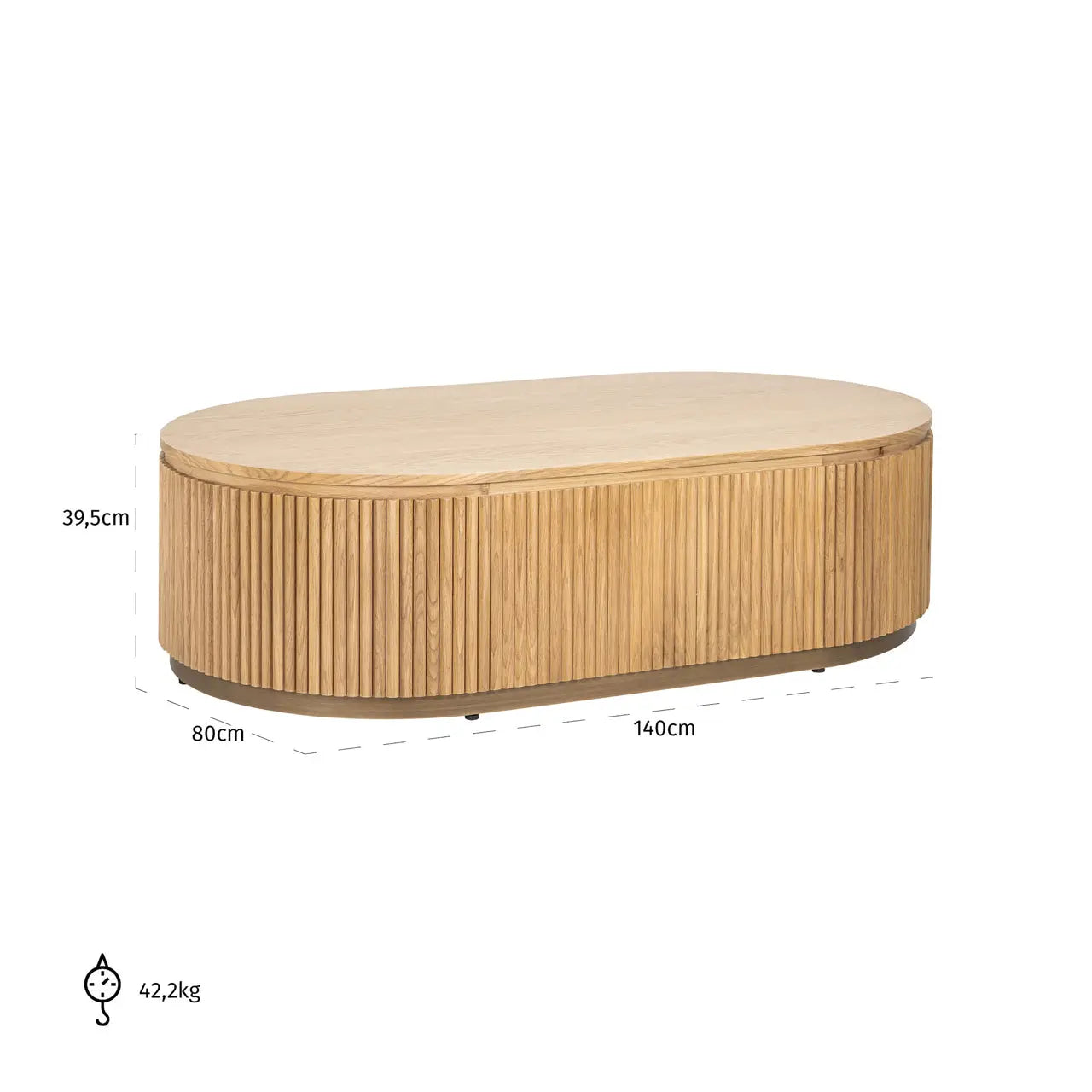 Richmond Interiors Belfort Coffee Table Natural Oak