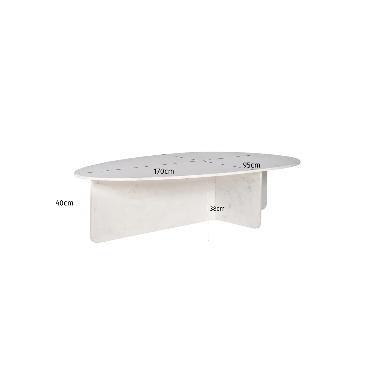 Richmond Interiors Brandon Coffee Table in White