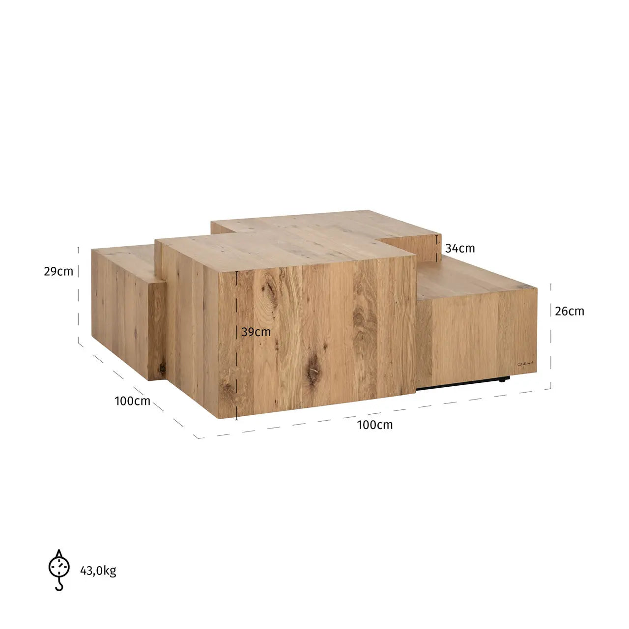 Richmond Interiors Lennox Coffee Table in Natural
