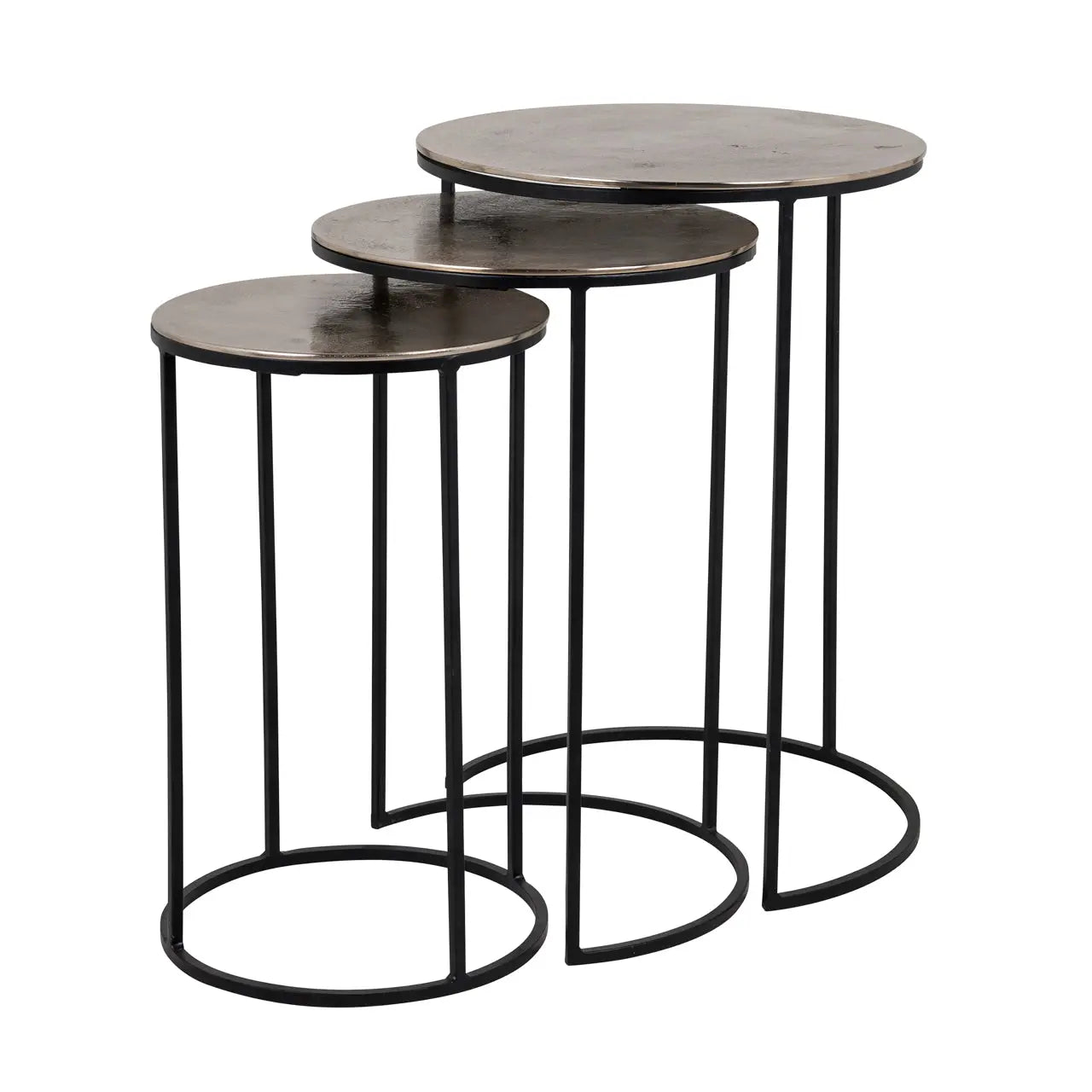 Richmond Interiors Nolan Set of 3 Coffee Table in Champagne Gold
