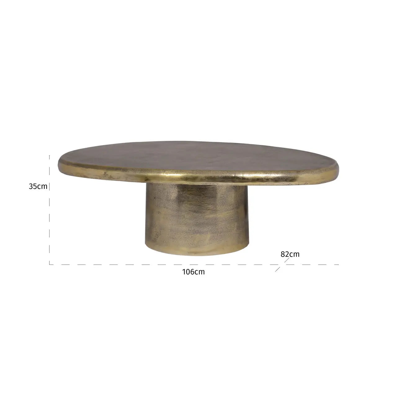 Richmond Interiors Pulitzer Coffee Table in Brushed Gold