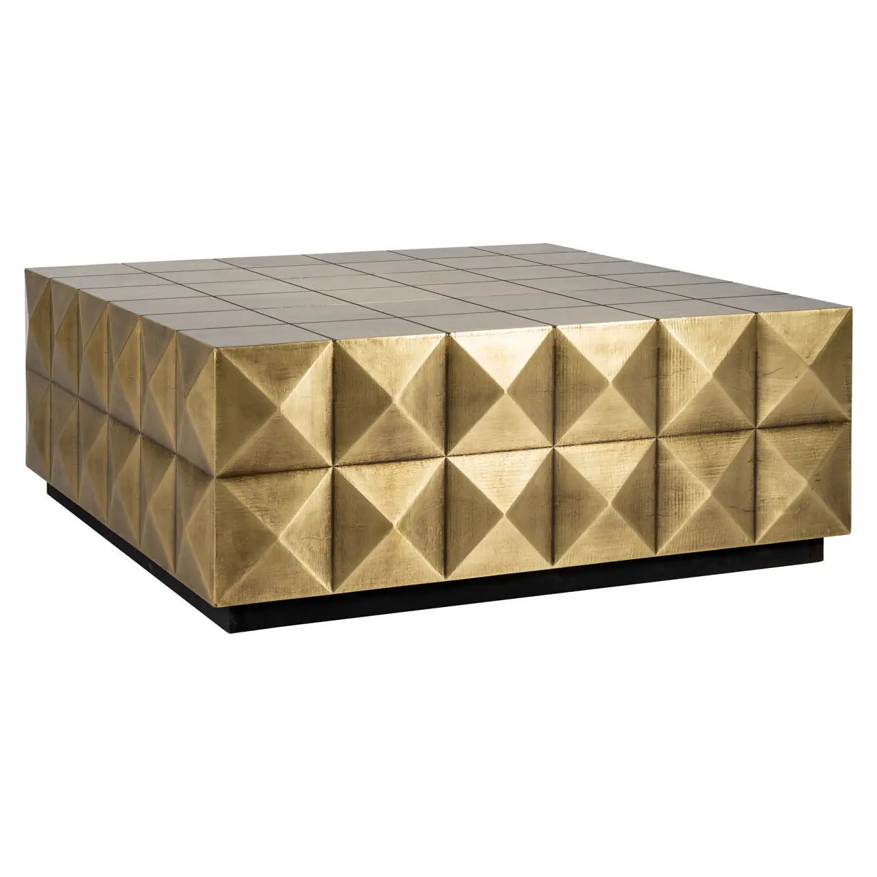 Richmond Interiors Collada Coffee Table in Brushed Gold with Glass Top  Nicholas John Interiors