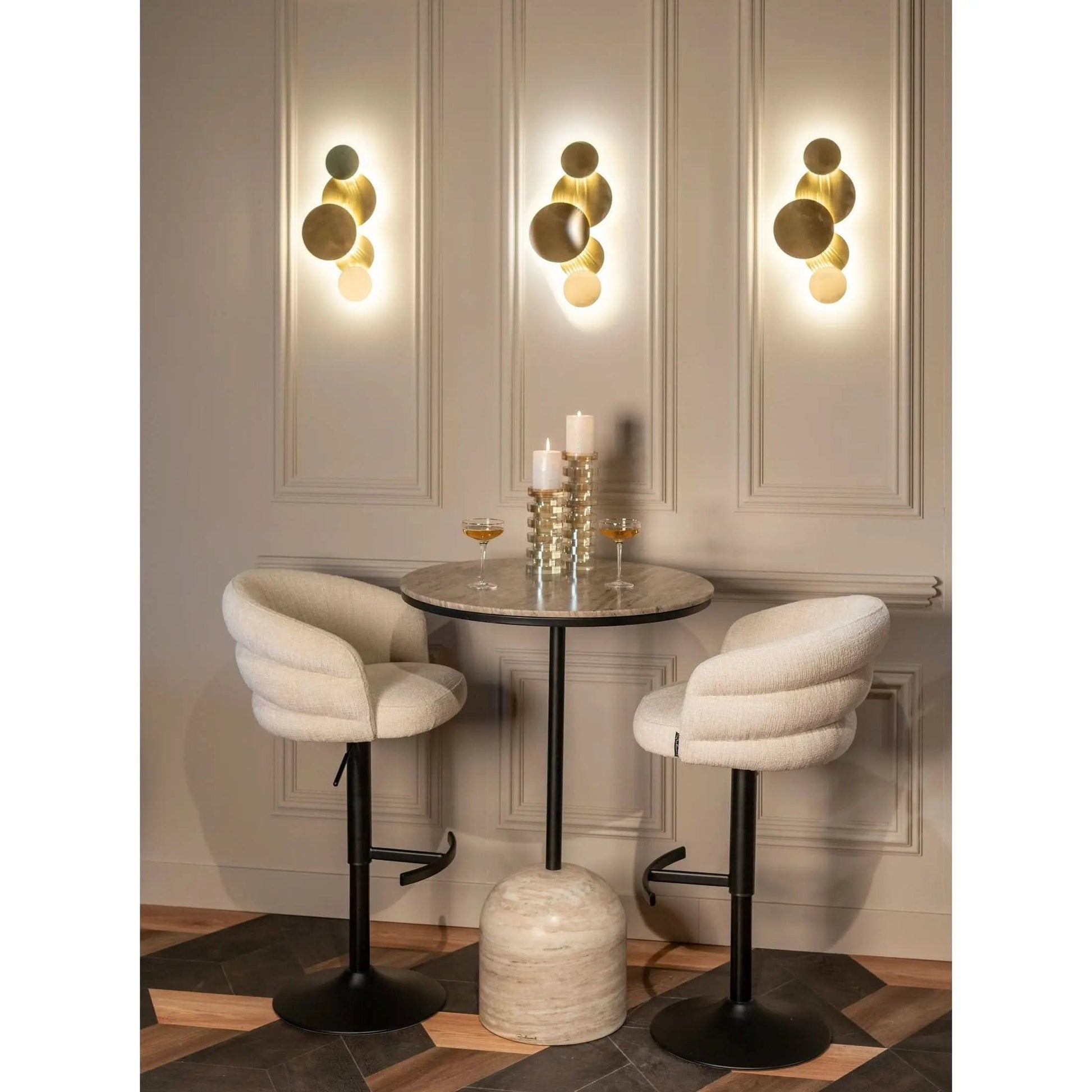 Richmond Interiors Collin Brushed Gold Wall Lamp   Nicholas John Interiors