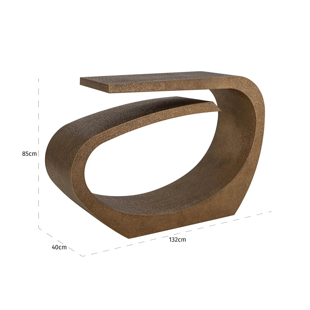 Richmond Interiors Alhambra Console in Brushed Gold