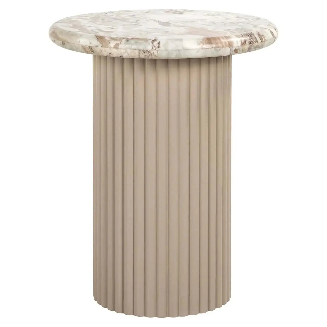 Richmond Interiors Coronel Blush Beige End Table   Nicholas John Interiors