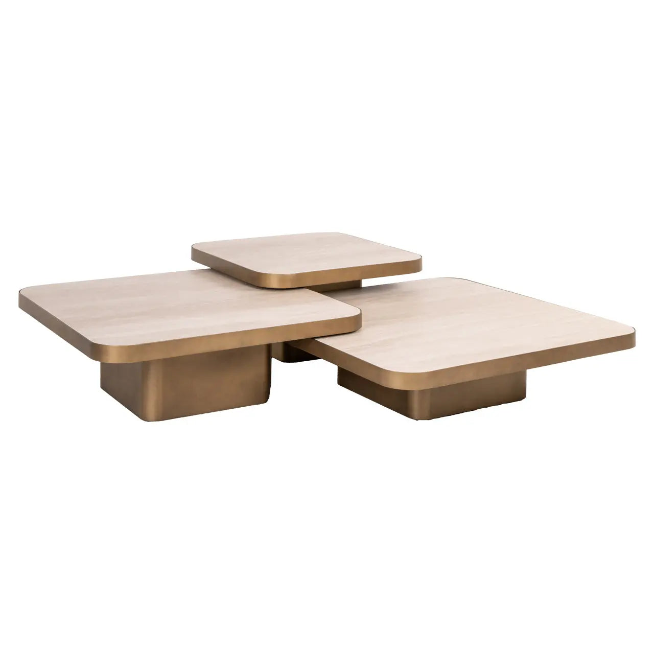 Richmond Interiors Cumulus Set of 3 Coffee Table in Beige  Nicholas John Interiors