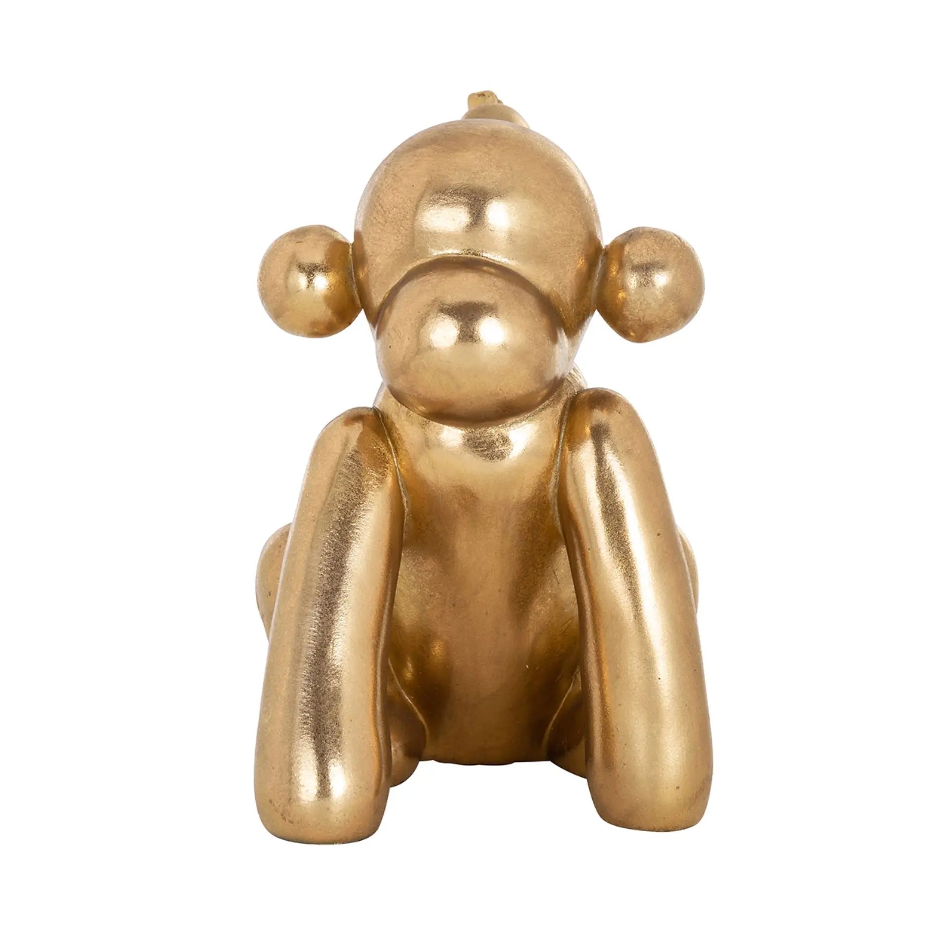 Richmond Interiors Decorative Object Monkey in Gold  Nicholas John Interiors