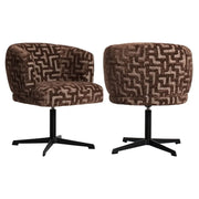 Richmond Interiors Dinan Dining Chair Brown Labyrinth   Nicholas John Interiors