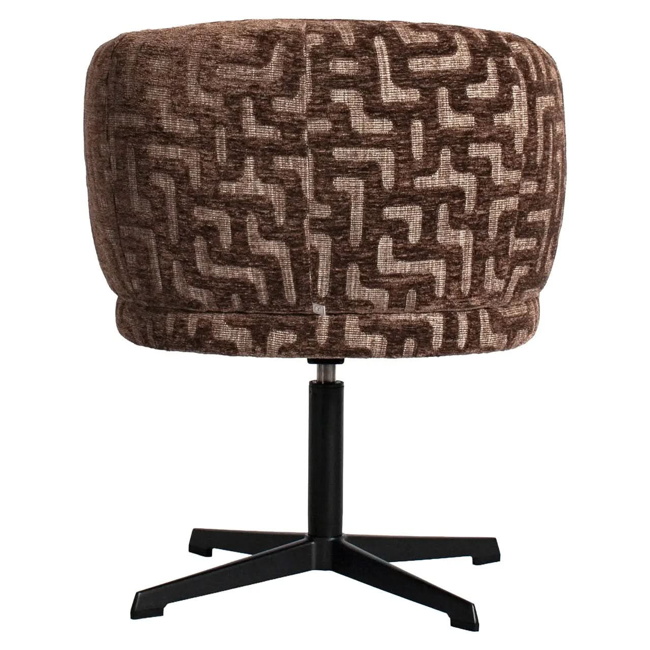 Richmond Interiors Dinan Dining Chair Brown Labyrinth   Nicholas John Interiors
