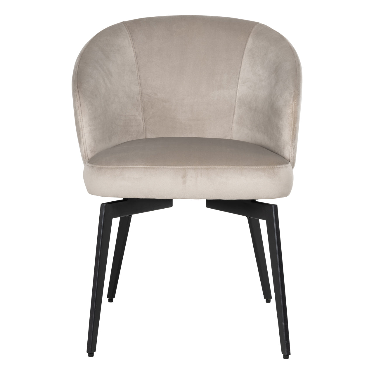 Richmond Interiors Dining chair Amphara khaki velvet fire retardant - Nicholas John Interiors