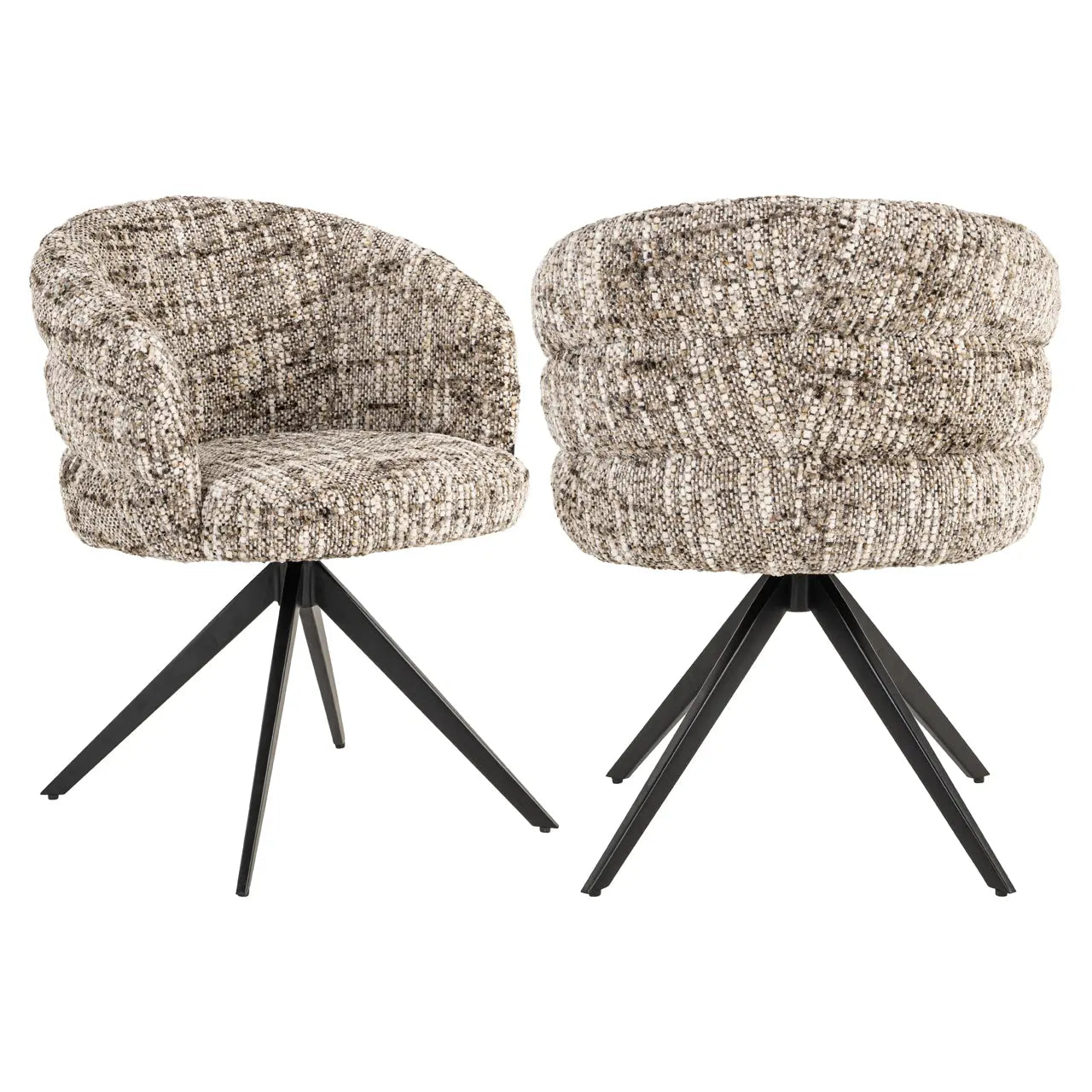 Richmond Interiors Dining chair Serenity brown omara swivel fire retardant   Nicholas John Interiors