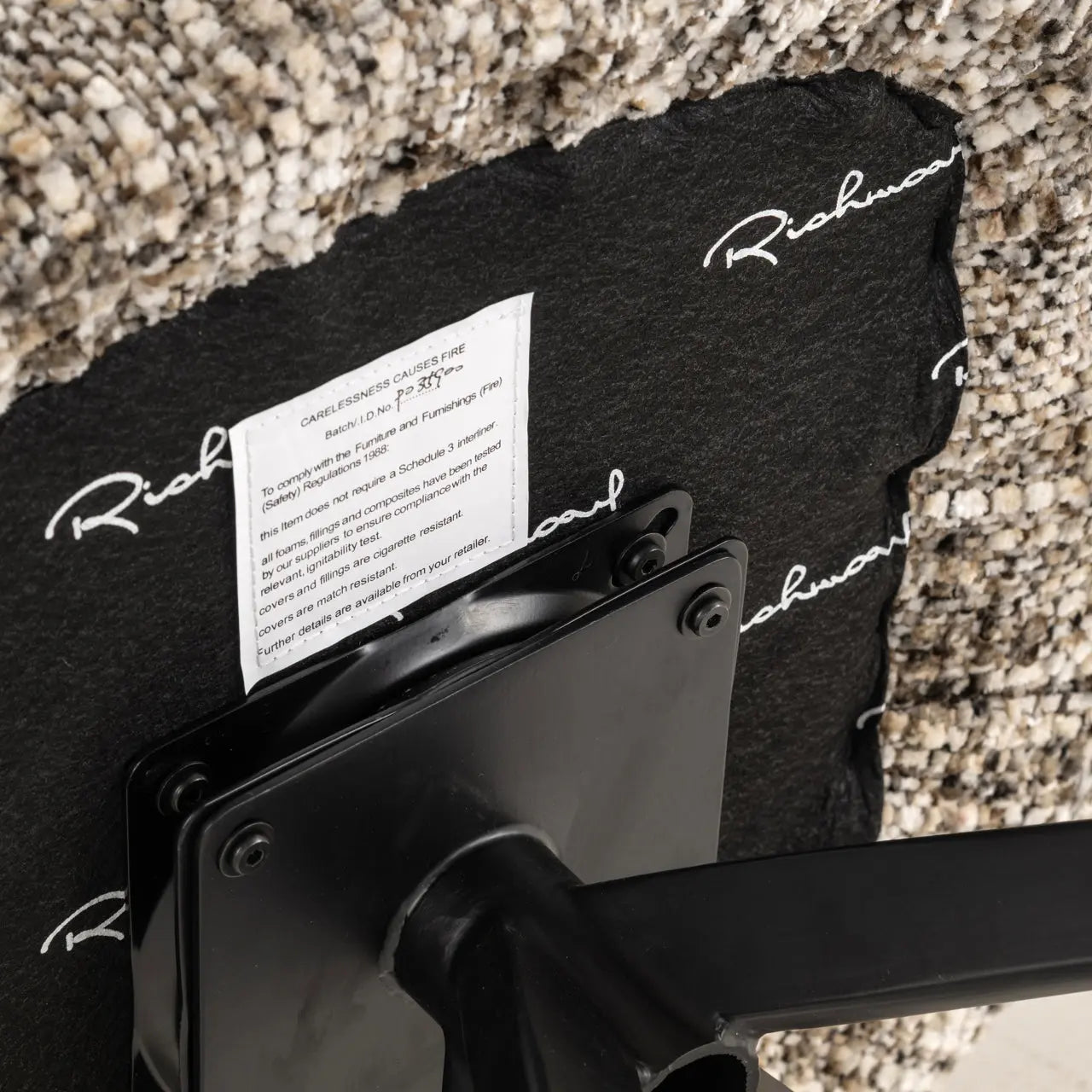 Richmond Interiors Dining chair Serenity brown omara swivel fire retardant   Nicholas John Interiors