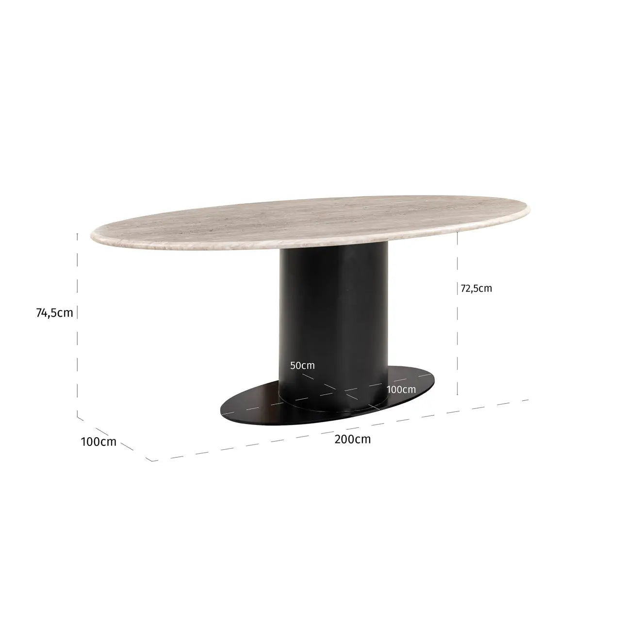 Richmond Interiors Brodman 200cm Dining Table in Sand