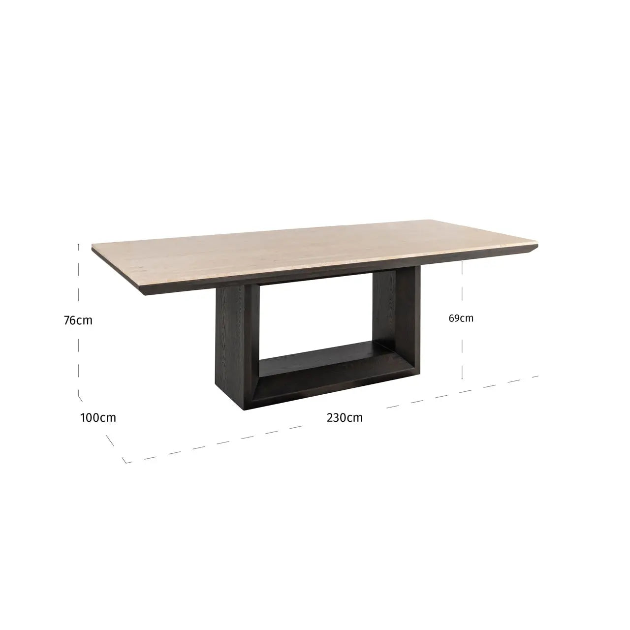 Richmond Interiors Claremont 230cm Dining Table in Brown