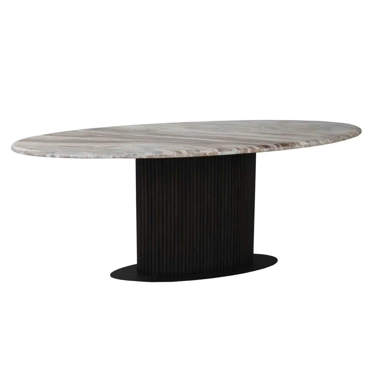 Richmond Interiors Rasford 200cm Oval Dining Table in Dark Brown