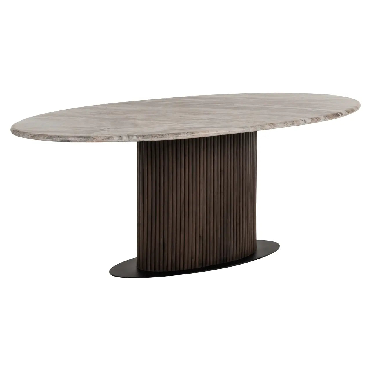 Richmond Interiors Rasford 200cm Oval Dining Table in Dark Brown
