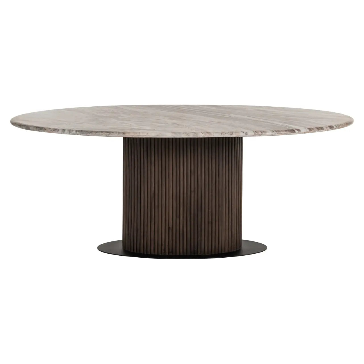 Richmond Interiors Rasford 200cm Oval Dining Table in Dark Brown