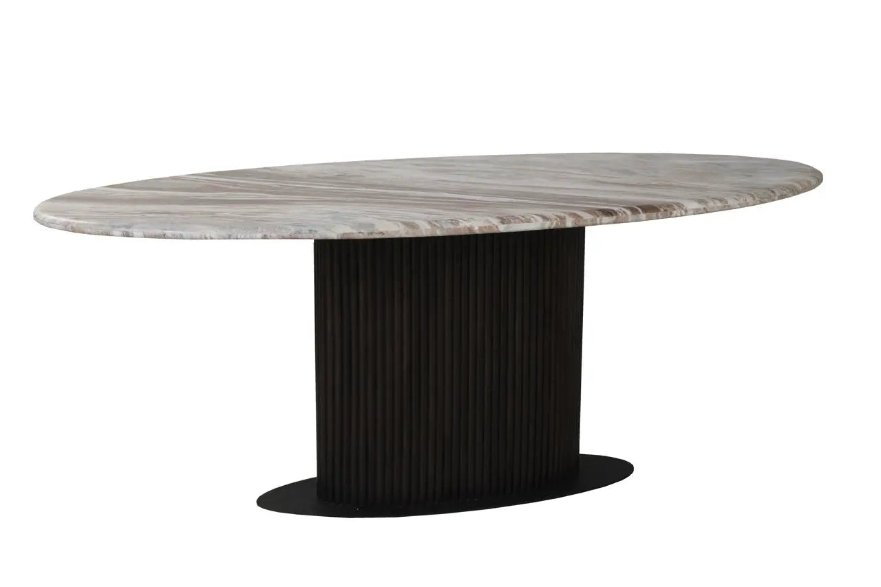 Richmond Interiors Rasford 200cm Oval Dining Table in Dark Brown