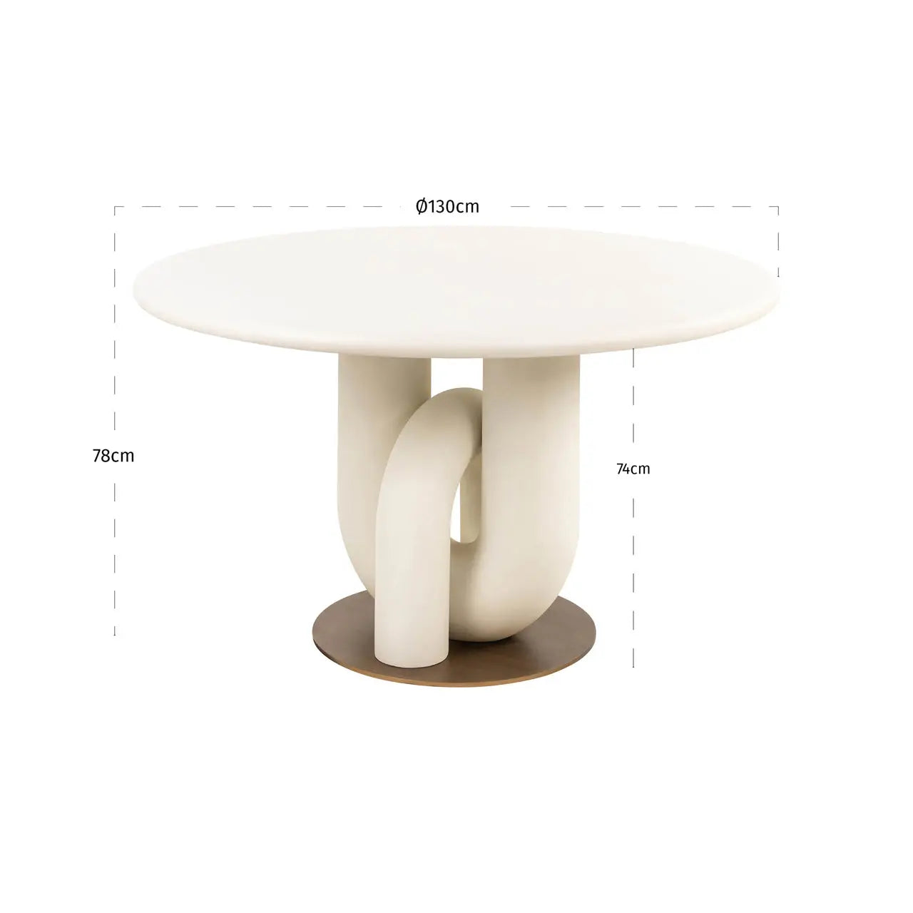 Richmond Interiors Winslow 135cm Dining Table in White