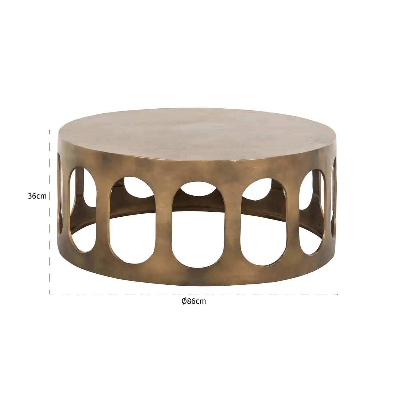 Richmond Interiors Du Pont Coffee Table in Brushed Gold   Nicholas John Interiors