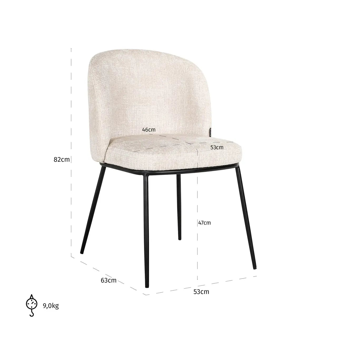 Richmond Interiors Elvi Chair in Beige Chenille Upholstery  Nicholas John Interiors