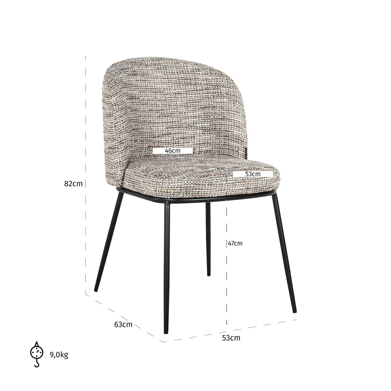 Richmond Interiors Elvi Dining Chair – Trendy Nature Upholstery  Nicholas John Interiors