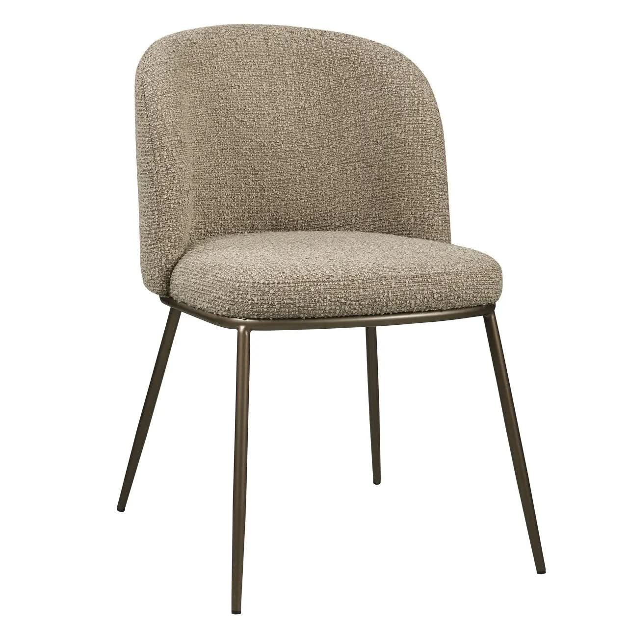Richmond Interiors Elvi Mocca Chunky Dining Chair (Set of 2)   Nicholas John Interiors