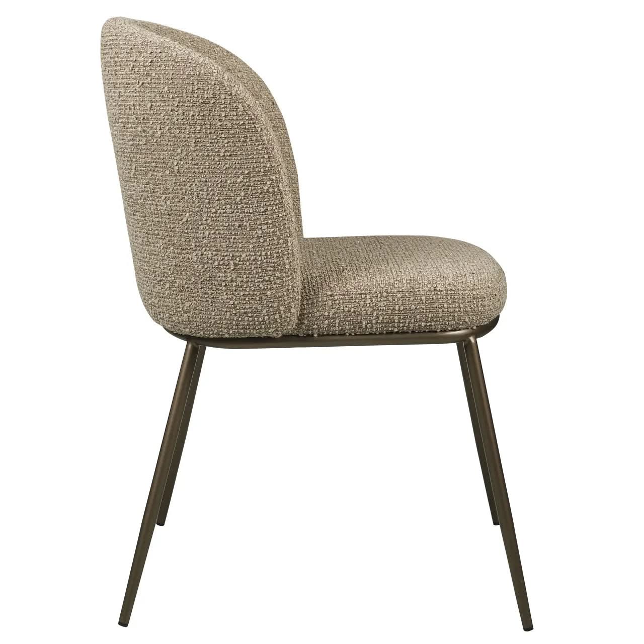 Richmond Interiors Elvi Mocca Chunky Dining Chair (Set of 2)   Nicholas John Interiors