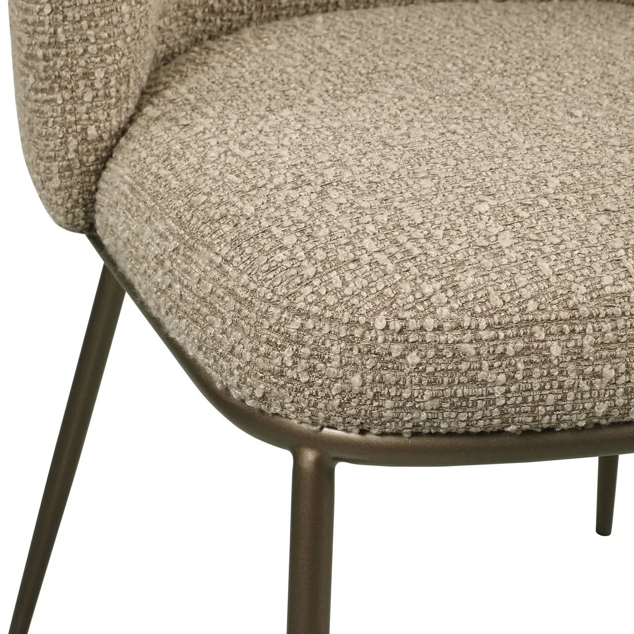 Richmond Interiors Elvi Mocca Chunky Dining Chair (Set of 2)   Nicholas John Interiors