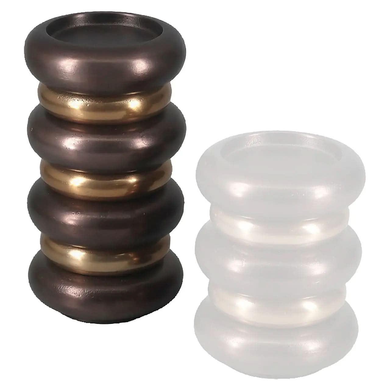 Richmond Interiors Eve Bronze Large Candle Holder   Nicholas John Interiors